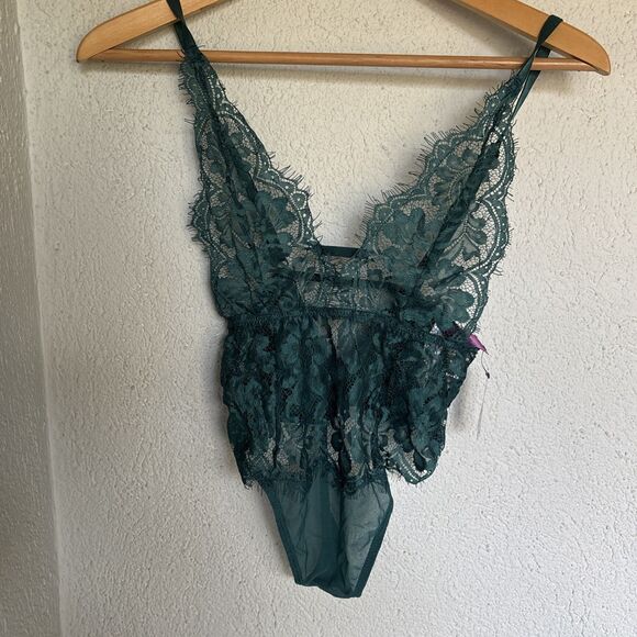 NWT Adore Me Women's Anouchka Unlined Bodysuit Aqua Size Small (MSRP $69) - Picture 5 of 11